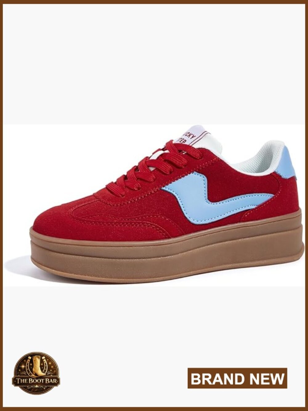 Platform Fashion Sneakers Thick Sole Suede Faux Leather Casual Walking Shoes